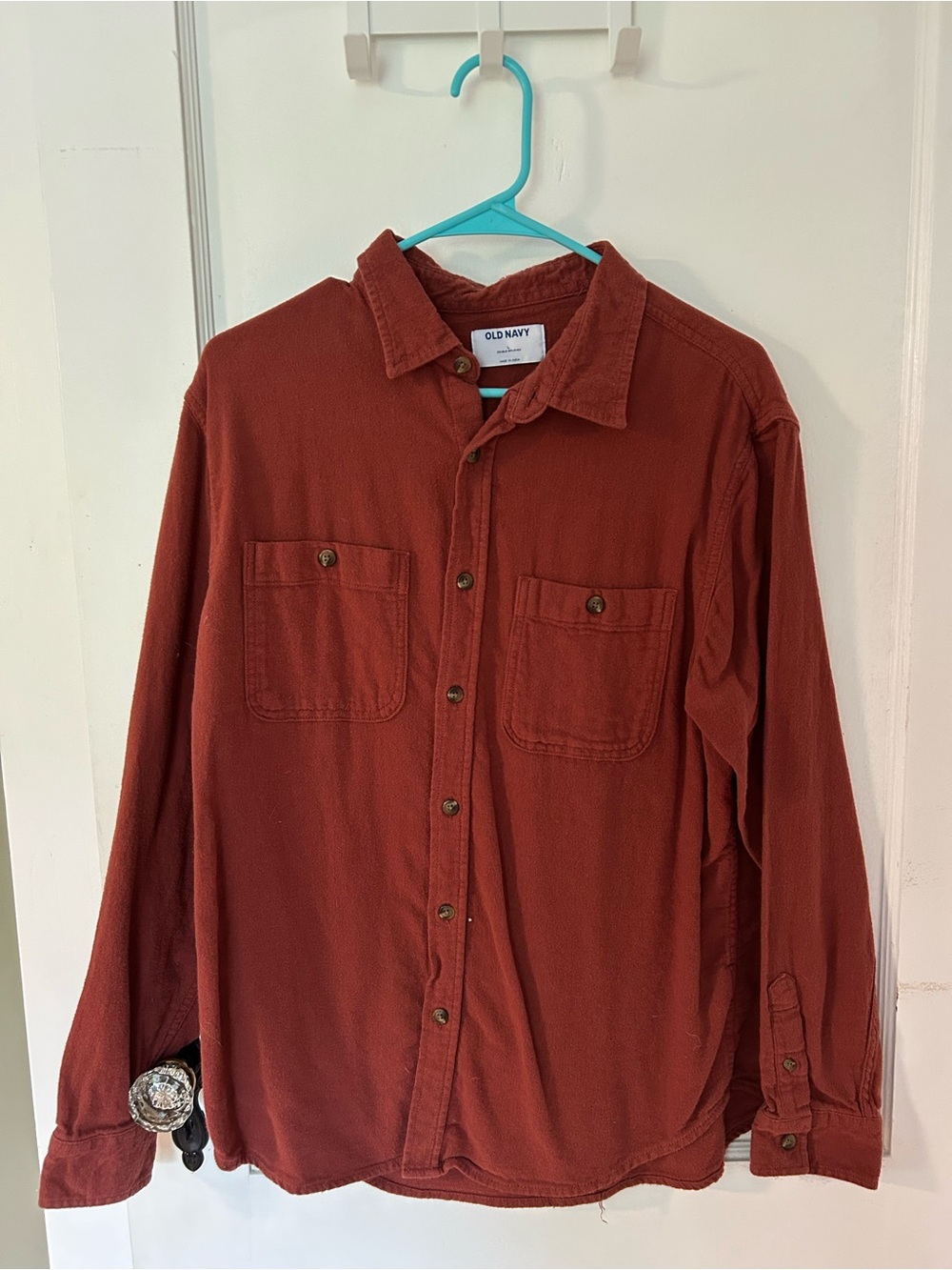 Old Navy Rust Red Button-Down Casual Shirt